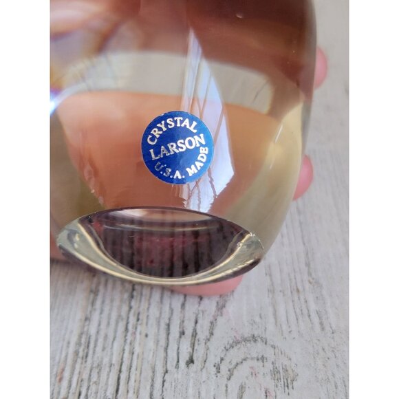 Larson Crystal snowman santa hat figure home decor xmas - Picture 6 of 6